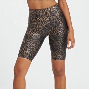 SPANX Animal Print Leggings - Black and Tan
